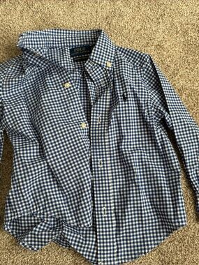 Polo Ralph Lauren 3 T button down blue